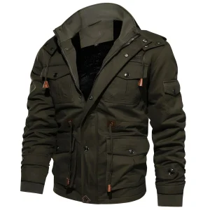 Clark | Veste Homme Style Militaire avec Capuche et Multiples Poches