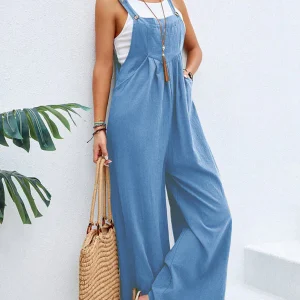 Nyvienne | Combinaison Femme Sans Manches à Jambe Large – Élégance et Confort