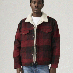 BLOUSON À CARREAUX CAMIONNEUR SHERPA TYPE 3-HOMME-LEVI'S